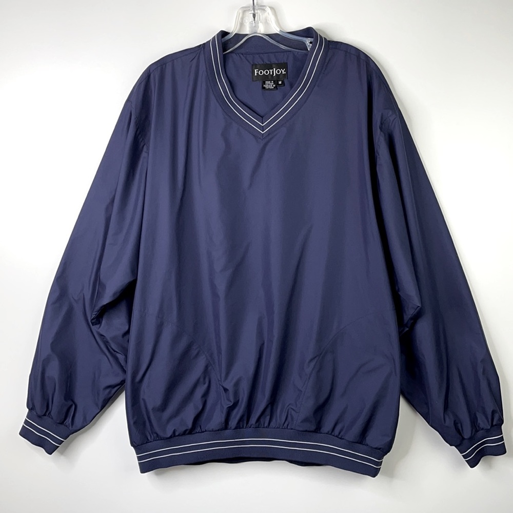 FootJoy Blue V-Neck Golf Windbreaker Size Medium